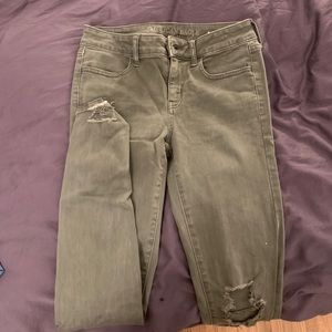 American Eagle Army green skinny Jeans- SOLD